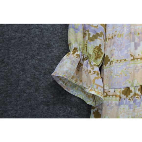 Shyanne Women's Large Watercolor Southwestern Cowgirl Long Sleeve Maxi Dress - Picture 5 of 8